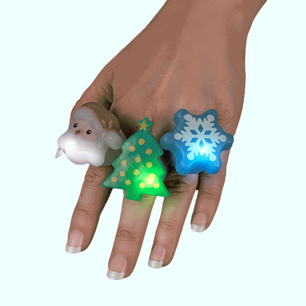 Soft Assorted Santa Tree Snowflake Christmas Party Ring Pack of 24 All Products Soft Assorted Santa Tree Snowflake Christmas Party Ring Pack of 24 All Products 4