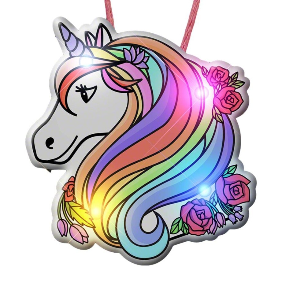 Light Up Flashing Unicorn Charm Necklace All Body Lights and Blinkees 3