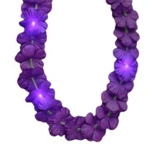Light Up Hawaiian Flower Lei Necklace Purple All Products Light Up Hawaiian Flower Lei Necklace Purple All Products 6