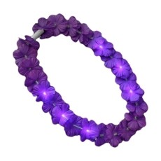 Light Up Hawaiian Flower Lei Necklace Purple All Products Light Up Hawaiian Flower Lei Necklace Purple All Products 5