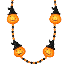Light Up Witchy Pumpkin Beaded Necklace All Products Light Up Witchy Pumpkin Beaded Necklace All Products 4