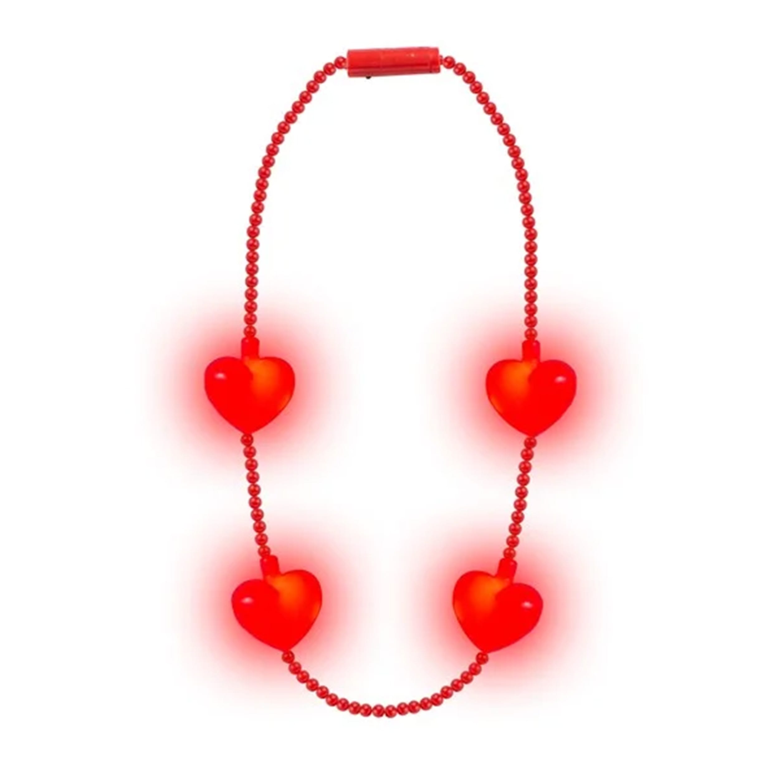 Pack of 24 Light Up 4 Red Charms Beaded Necklace All Products Pack of 24 Light Up 4 Red Charms Beaded Necklace All Products 5