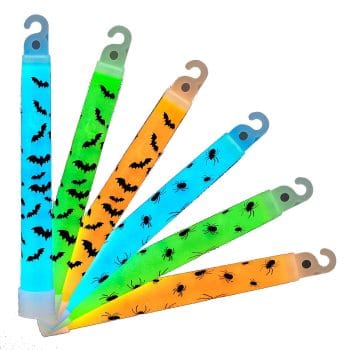Halloween Spiders and Bats 6 Inch Glow Sticks Pack of 25 6 Inch Glow Sticks