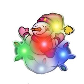 Snowman Tangled up in Christmas Lights Flashing Blinky Body Light Lapel Pins All Products