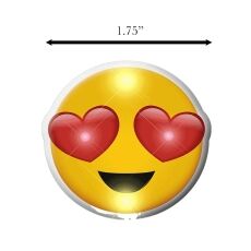 Heart Eyes Emoji Flashing Body Light Lapel Pins All Body Lights and Blinkees 6