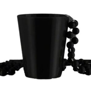 Non Light Up Black Shot Glass on Black Beaded Necklaces All Products