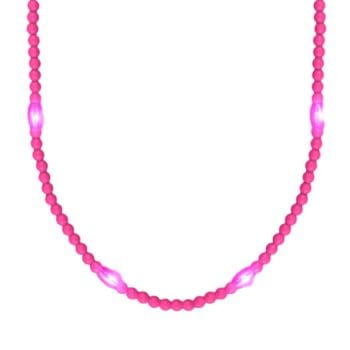 Opaque Round Still Light No Flash Pink Beads Bachelorette Party Necklaces
