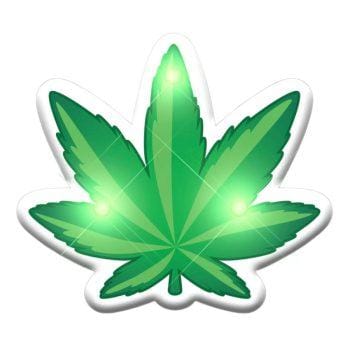 Light Up Pot Leaf Body Light Pin 420