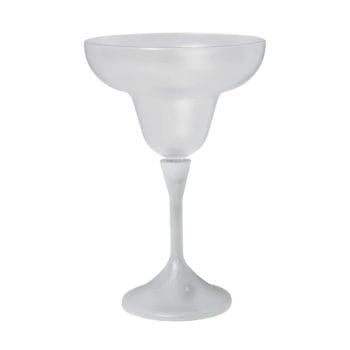 Pack of 18 Frosted Margarita Drinking Glass White Stem All Products