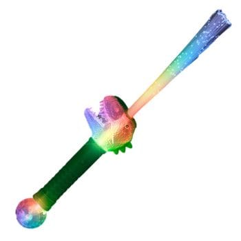 Light Up Fiber Optic Multicolor Dinosaur Prism Wand All Products 3