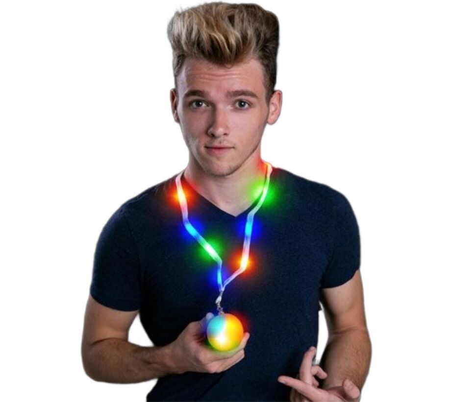 Light up Lanyard Flashing Basketball Charm Necklace All Products 3