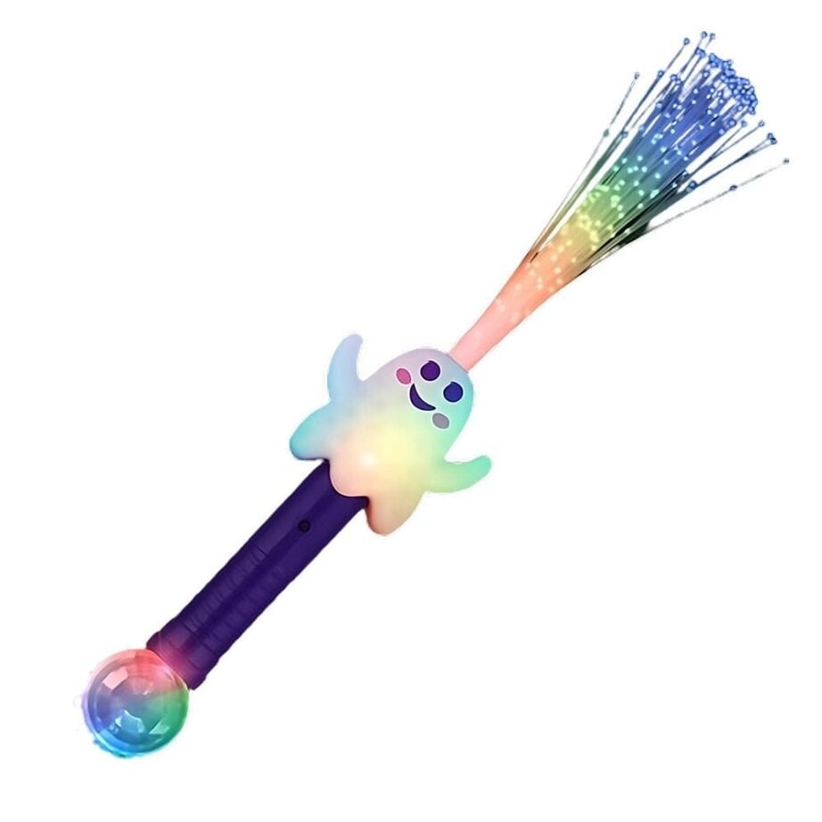 Light Up Multicolored Fiber Optic Ghost Wand with Crystal Ball All Products 3